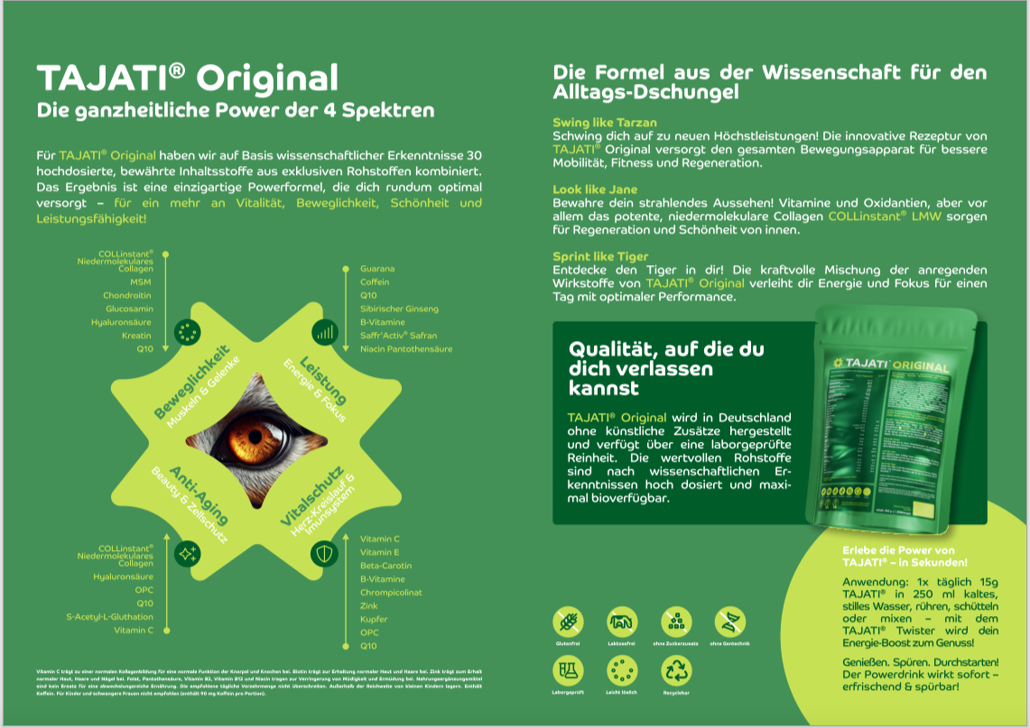 TAJATI® ORIGINAL – DIE ULTIMATIVE FULL-SPEKTRUM-LIFESTYLEFORMEL – 3 Monats ABO