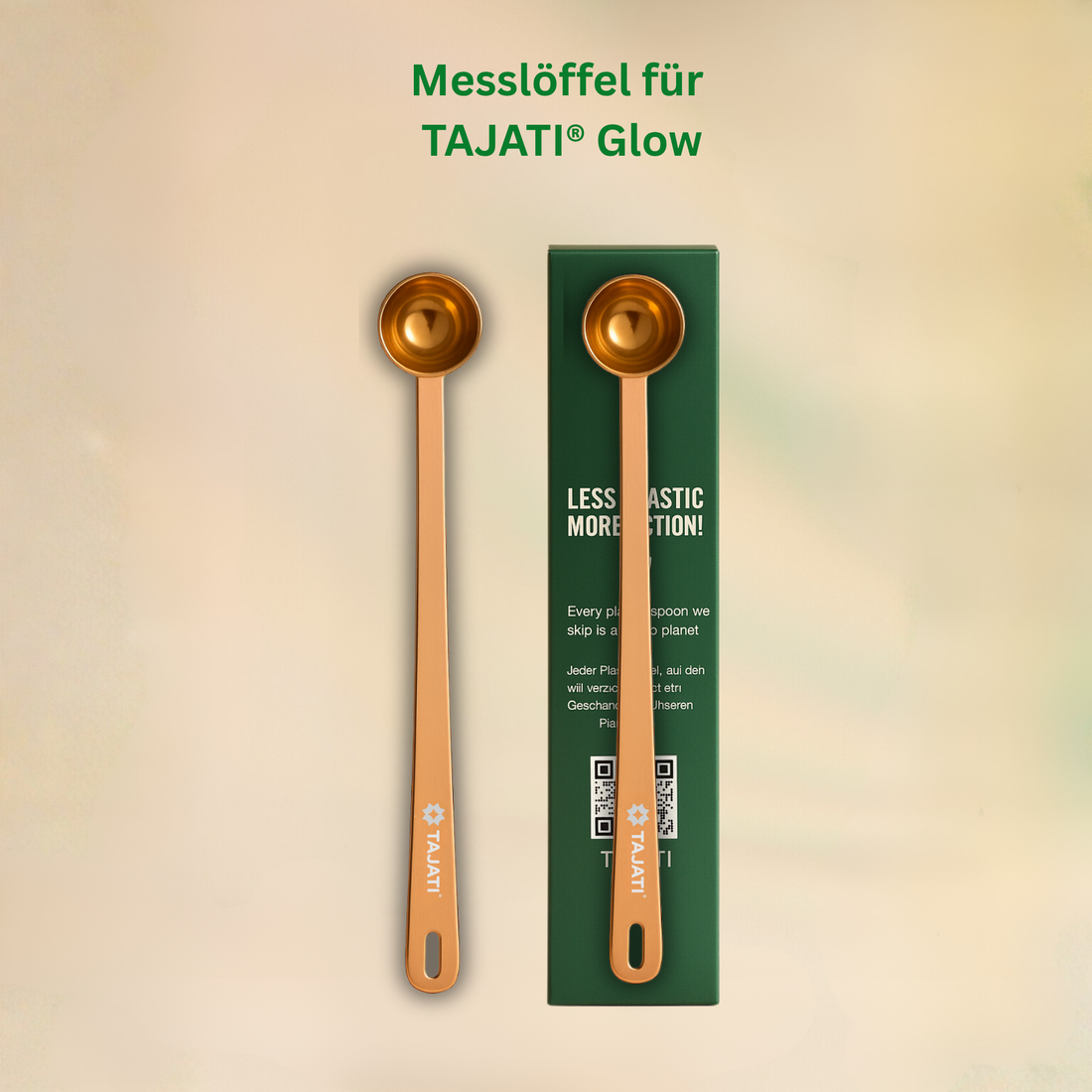 TAJATI® Roségold-Messlöffel, plastikfrei und langlebig