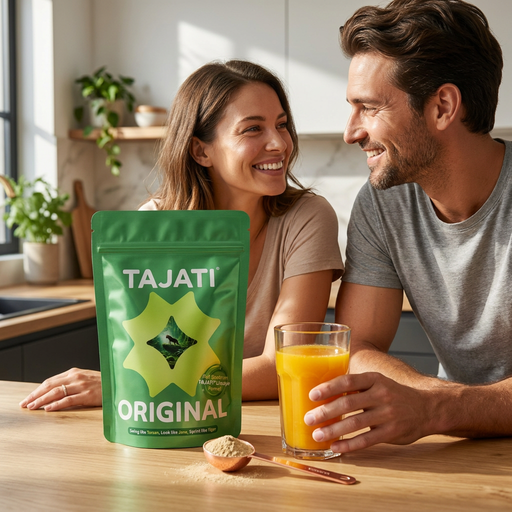 Frau genießt TAJATI® ORIGINAL als tägliche Routine