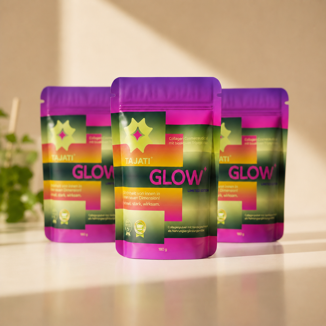TAJATI® GLOW 3 Packungen – 90-Tage Beauty-Routine mit Kollagen