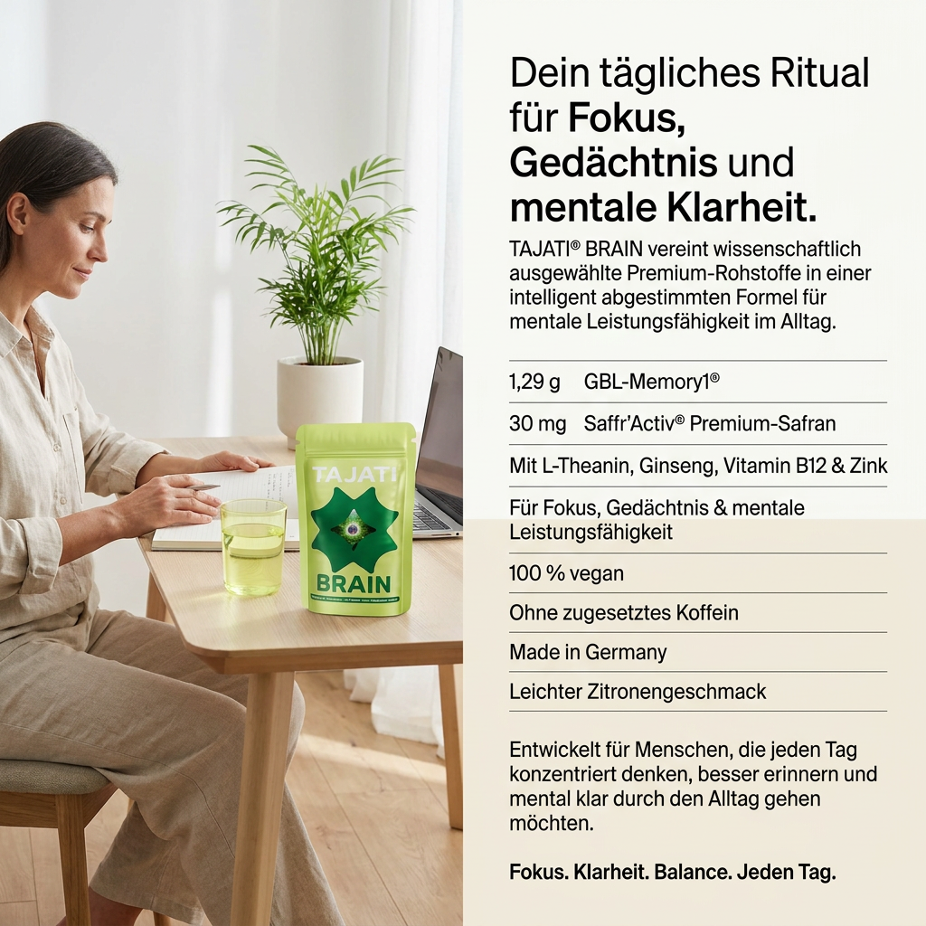 TAJATI® BRAIN mit GBL Memory Complex für Konzentration und Gedächtnis